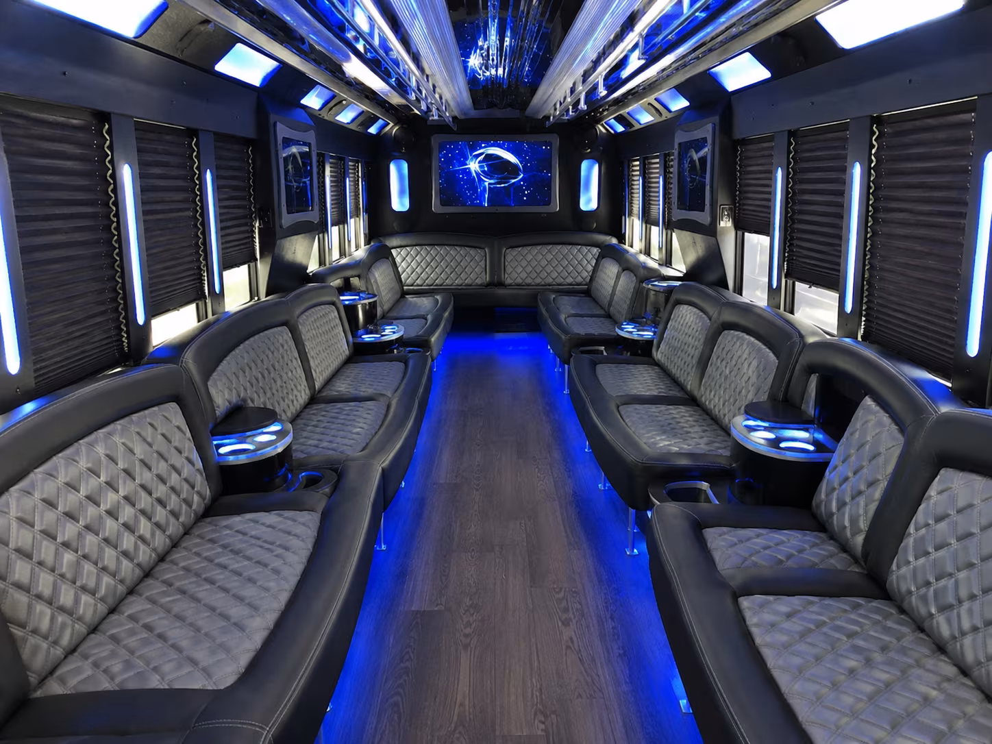 28 Passenger Party Bus Interior