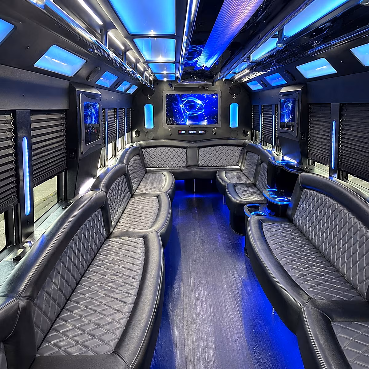 40 Passenger Party Bus Interior