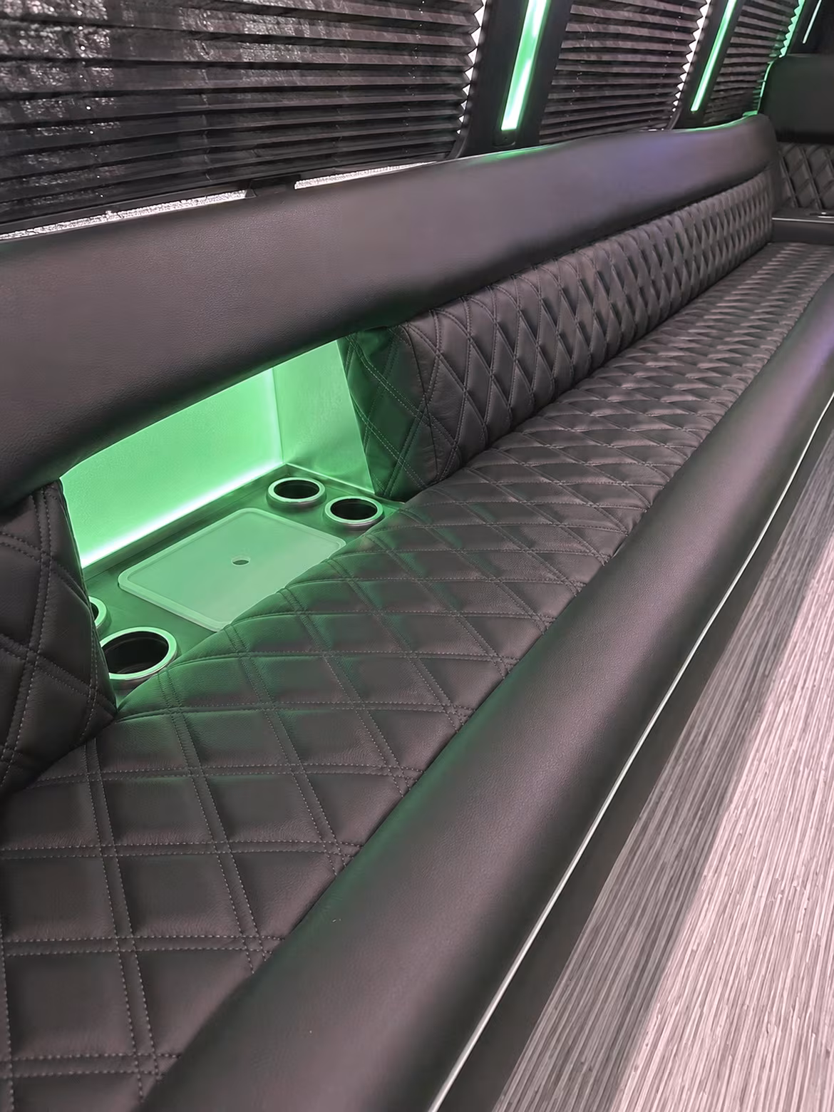 Ontario Birthday, Sweet 16, & Quinceañera Transportation party bus interior