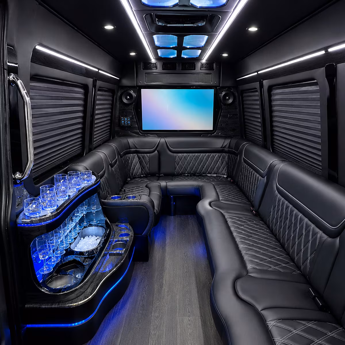 Ontario Concert & Music Festival Transportation party bus interior