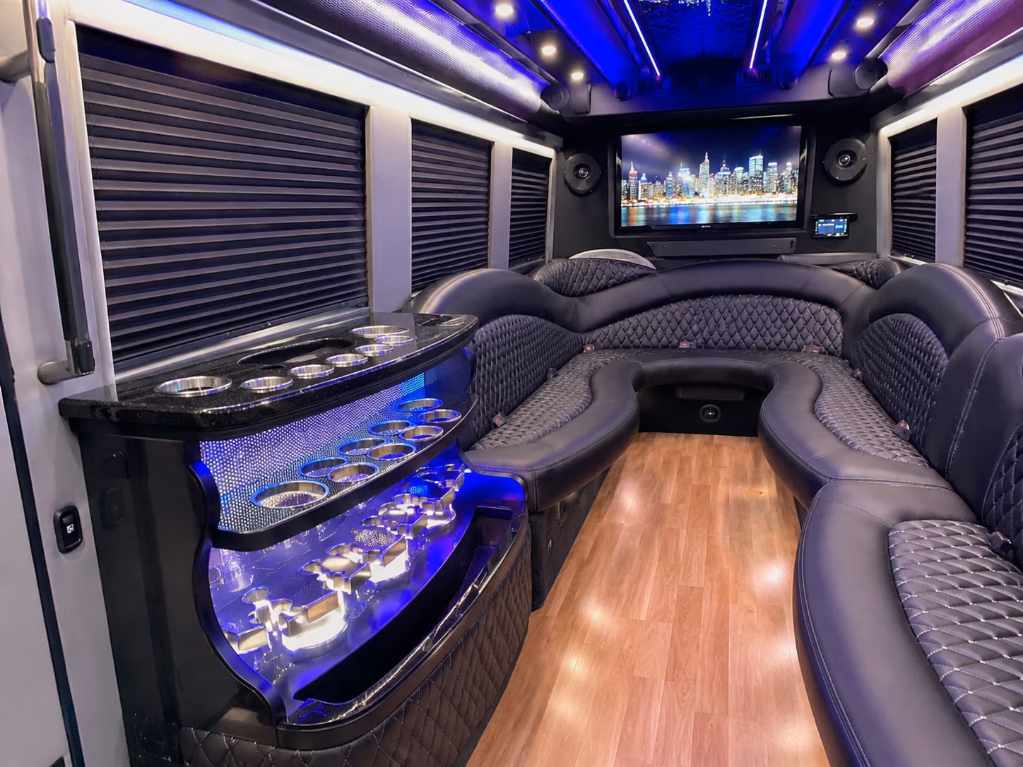 Ontario Concert & Music Festival Transportation party bus interior