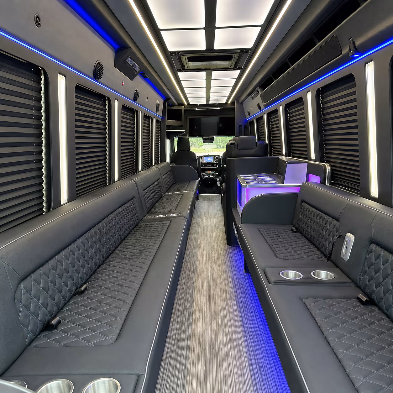 Ontario Prom & Homecoming Transportation party bus interior