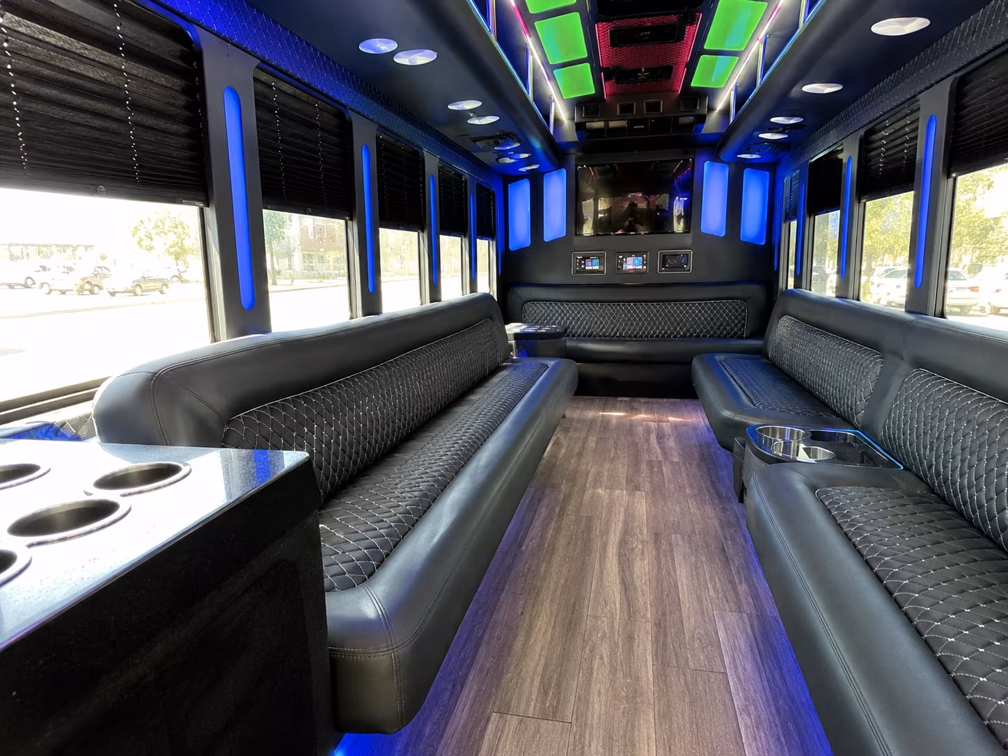 Ontario Wedding Transportation party bus exterior