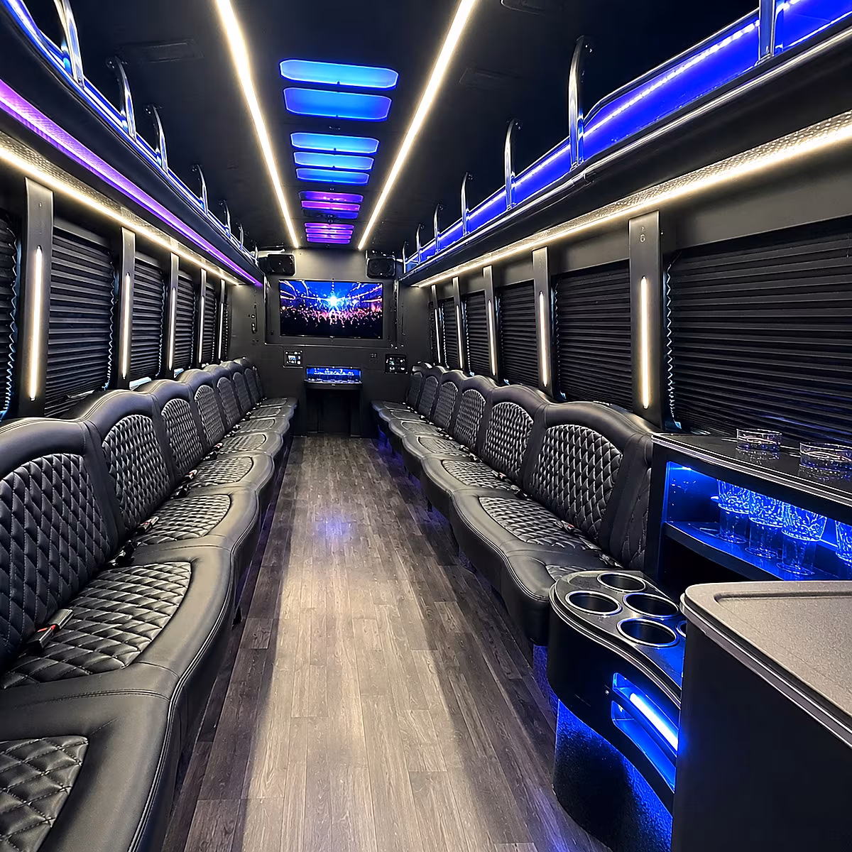Ontario Winery Tour & Pub Crawl Transportation party bus interior