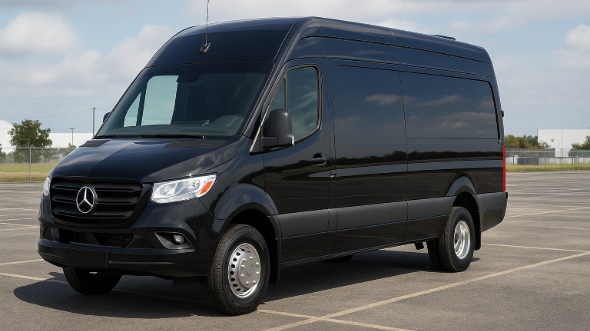 Exterior of Ontario Party Bus Company's 14 Passenger Sprinter Limousine in Ontario