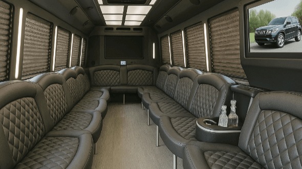 Interior of Ontario Party Bus Company's 20 Passenger Party Bus in Ontario