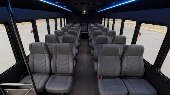 Interior of Charter Bus Company Ontario's 30 Passenger Minibus in Ontario