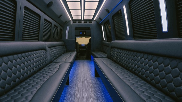 30 passenger party bus interior