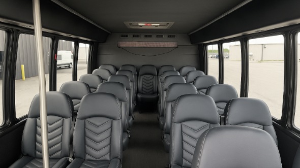 Interior of Charter Bus Company Ontario's 35 Passenger Mini Bus in Ontario