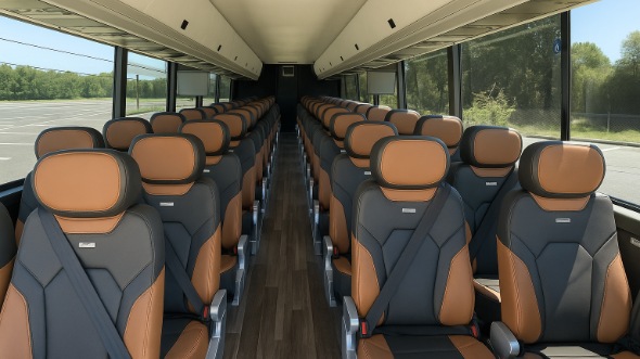Interior of Charter Bus Company Ontario's 40 Passenger Charter Bus in Ontario