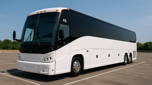Exterior of Charter Bus Company Chino's 40 Passenger Party Bus in Chino