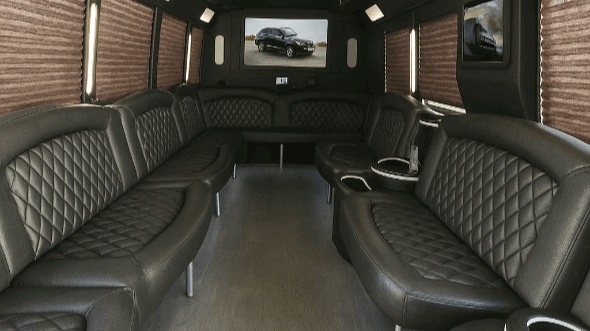 Interior of Ontario Party Bus Company's 40 Passenger Party Bus in Ontario