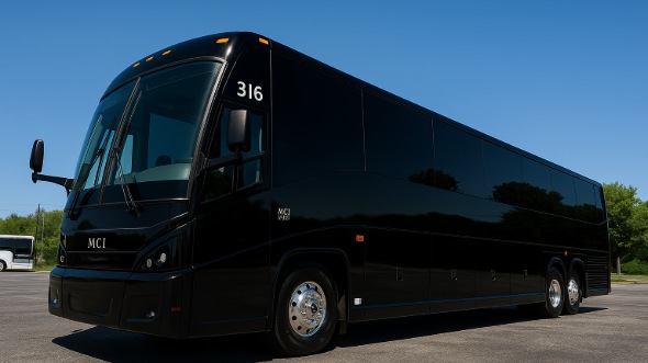 Exterior of Charter Bus Company Riverside's 40 Passenger Party Bus in Riverside