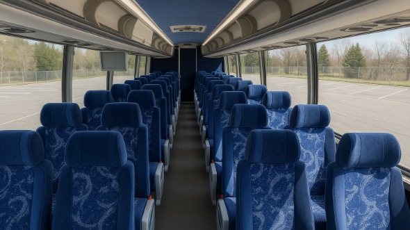 Interior of Charter Bus Company Ontario's 44 Passenger Charter Bus in Ontario
