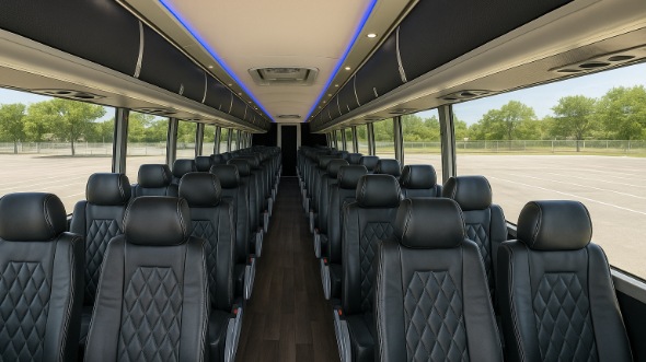 Interior of Charter Bus Company Ontario's 46 Passenger Charter Bus in Ontario
