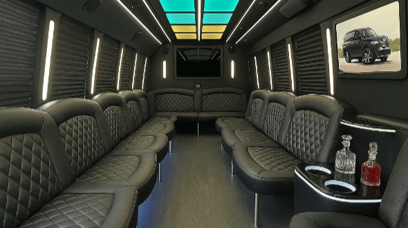 50 passenger party bus interior