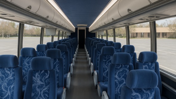 Interior of Charter Bus Company Ontario's 51 Passenger Charter Bus in Ontario
