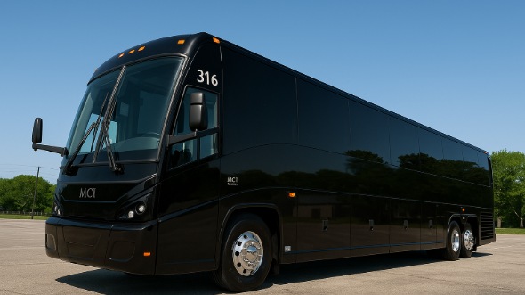 Exterior of Charter Bus Company Ontario's 51 Passenger Charter Bus in Ontario