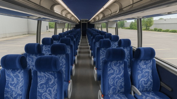 Interior of Charter Bus Company Ontario's 54 Passenger Charter Bus in Ontario