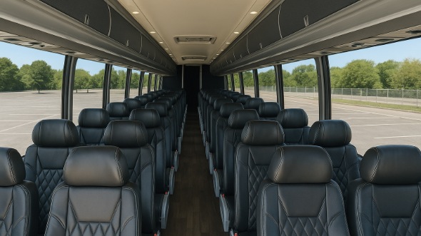 Interior of Charter Bus Company Ontario's ADA Charter Bus in Ontario