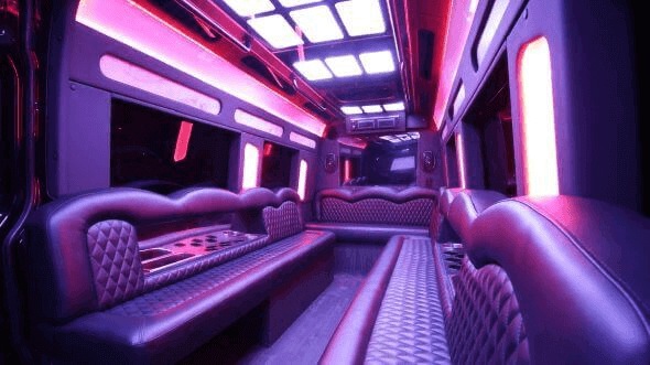 ontario 18 passenger party bus interior