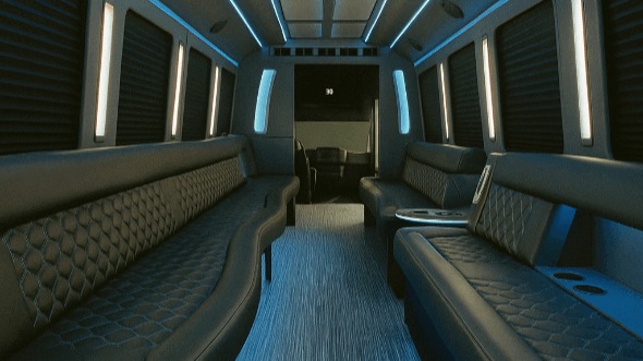ontario 20 passenger party bus inside