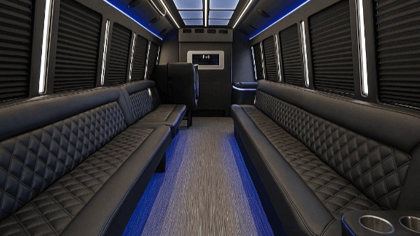 ontario 40 passenger party bus interior